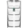 B&M 4 Drawer Silver Storage Unit -Home Accessories Shop 153679 set of 4 drawers silver