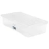 B&M Jumbo Underbed Storage Box With Lid 42L - Clear -Home Accessories Shop 257918 42l jumbo underbed storage box with lid clear 2