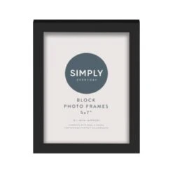 Simply Everyday 5 X 7" Block Frames 3pk - Black -Home Accessories Shop 290764 3pk simply everyday block frames 5x7 black 3