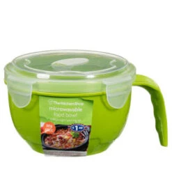B&M Microwavable Food Bowl With Handle -Home Accessories Shop 304743 Microwavable Food Bowl with Handle green1