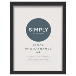 Simply Everyday A4 Block Frames 3pk - Black -Home Accessories Shop 305876 3pk simply everyday block frame a4 black 2