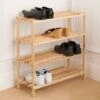 B&M 4 Tier Wooden Shoe Rack -Home Accessories Shop 317430 4 Tier wooden shoe rack