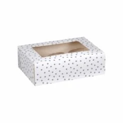 Betty Winters Cupcake Boxes 4pk -Home Accessories Shop 320783 4pk cupcake boxes holds 6 silver spot 3