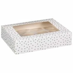 Betty Winters Large Cupcake Boxes 2pk -Home Accessories Shop 320784 4pk cupcake boxes holds 12 silver spot 2