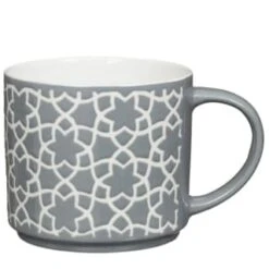 B&M Jumbo Embossed Stacking Mugs 4pk -Home Accessories Shop 329369 Jumbo Embossed Stacking Mugs Set of 4 5