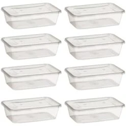 B&M Reusable Food Boxes With Lids 8pk -Home Accessories Shop 329733 reuseable food boxes 8pk 2