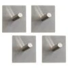 B&M Metal Adhesive Hooks 4pk - Square -Home Accessories Shop 332165 metal adhesive hoot set of 4 square