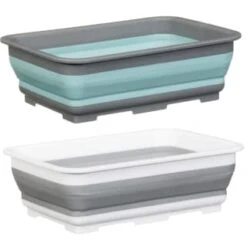 Addis Collapsible Washing Up Bowl - Aqua & Grey -Home Accessories Shop 332198 addis collapsible washing up bowl grey and aqua 4