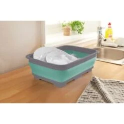 Home Accessories Shop 54 Addis Collapsible Washing Up Bowl - Aqua & Grey