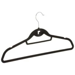 B&M Pure Velvet Hangers 8pk - Black -Home Accessories Shop 333534 8pk velvet hangers black 2
