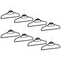 B&M Pure Velvet Hangers 8pk - Black -Home Accessories Shop 333534 8pk velvet hangers black group