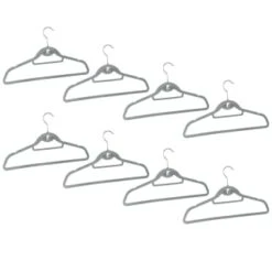 B&M Pure Velvet Hangers 8pk - Grey 8 B&M Pure Velvet Hangers 8pk - Grey -Home Accessories Shop 333534 8pk velvet hangers grey group