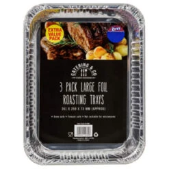 B&M Large Foil Baking Trays 3pk