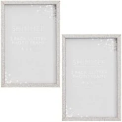 B&M Glitter Photo Frames 4 X 6" 2pk 6 B&M Glitter Photo Frames 4 X 6" 2pk -Home Accessories Shop 343242 glitter photo grame 2pk 2
