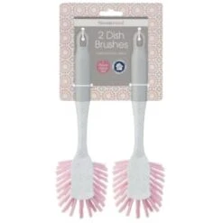 B&M Dish Brushes 2pk - Blush -Home Accessories Shop 345628 2 printed dish brushes blush 3