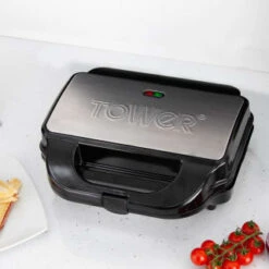 Tower 3-in-1 Deep Fill Snack Maker - Silver -Home Accessories Shop 346395 3in1 deep fill snack maker