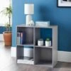 Lokken 4 Cube Shelving Unit - Grey -Home Accessories Shop 348903 lokken grey 4 cube storage