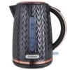 Goodmans Textured Kettle 1.7L - Black & Rose Gold -Home Accessories Shop 354906 goodmans black and rose gold textured kettle 1 7l