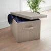 B&M Foldable Storage Box - Grey -Home Accessories Shop 355745 grey foldable box