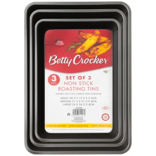 Betty Crocker Non-Stick Roaster Pans 3pk 3 Betty Crocker Non-Stick Roaster Pans 3pk