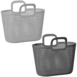 B&M Knit Handy Storage Basket - Light Grey -Home Accessories Shop 358289 knit handy basket main