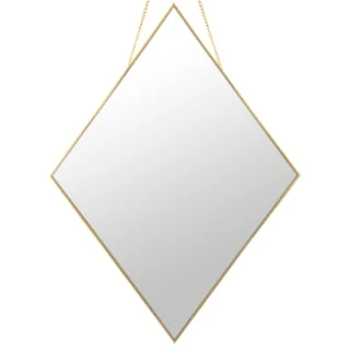 B&M Diamond Hanging Mirror - Gold 4 B&M Diamond Hanging Mirror - Gold - Image 2