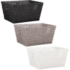 B&M Vannes Heart Cut Out Wicker Basket - Grey -Home Accessories Shop 366019 395980 heart cut out wicker basket main 2