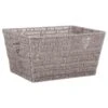 B&M Vannes Heart Cut Out Wicker Basket - Grey -Home Accessories Shop 366019 heart cut out wicker basket grey