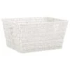 B&M Vannes Heart Cut Out Wicker Basket - White -Home Accessories Shop 366019 heart cut out wicker basket white