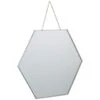 B&M Hanging Hexagon Mirror - Silver -Home Accessories Shop 366209 silver hex mirror