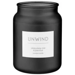 B&M Large Spa Scented Candle - Black - Unwind -Home Accessories Shop 368680 large spa candle unwind 3