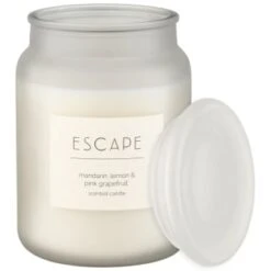 B&M Large Spa Scented Candle - White - Escape -Home Accessories Shop 368691 large spa candle escape 3