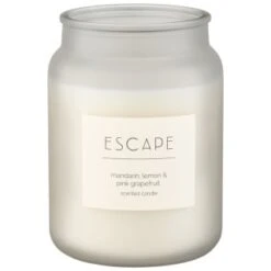 B&M Large Spa Scented Candle - White - Escape -Home Accessories Shop 368691 large spa candle escape 4