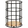 B&M Black Cutlery Holder With Wooden Base -Home Accessories Shop 369466 black cutlery holder with wood base