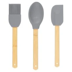 B&M Betty Winters Silicone Utensils 3pk - Grey -Home Accessories Shop 369972 3pk betty winters silicone utensils basting brush spoon and spatula grey 2
