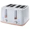 Goodmans Diamond 4 Slice Toaster - White & Rose Gold -Home Accessories Shop 371982 goodmans diamond white rose gold 4 slice toaster 2