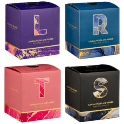 B&M Alphabet Candle (Assorted) - Sandalwood & Amber -Home Accessories Shop 372815 372816 372849 alphabet candle sandalwood and amber main