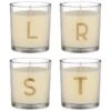 B&M Alphabet Candle (Assorted) - Sandalwood & Amber -Home Accessories Shop 372815 372816 372849 alphabet candle sandalwood and amber main1
