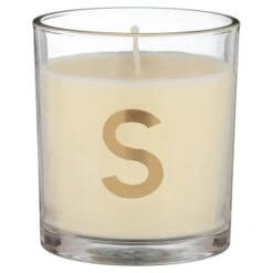 B&M Alphabet Candle (Assorted) - Sandalwood & Amber -Home Accessories Shop 372815 372816 372849 alphabet candle sandalwood and amber s1