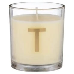 B&M Alphabet Candle (Assorted) - Sandalwood & Amber -Home Accessories Shop 372815 372816 372849 alphabet candle sandalwood and amber t1