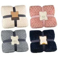 B&M Waffle Faux Fur Throw - Navy -Home Accessories Shop 372937 372948 372950 waffle faux fur throw group