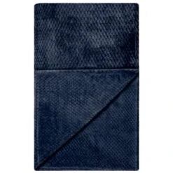 B&M Waffle Faux Fur Throw - Navy -Home Accessories Shop 372950 waffle faux fur throw navy
