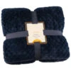 B&M Waffle Faux Fur Throw - Navy -Home Accessories Shop 372950 waffle faux fur throw navy 4
