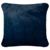 B&M Navy Aspen Faux Fur Cushion -Home Accessories Shop 373089 aspen cushion navy1