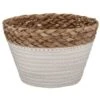 B&M Mini Cotton Wicker Basket - Cream -Home Accessories Shop 374370 mini straw and cotton rope string basket white