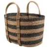 B&M Striped Wicker Basket - Black & Natural -Home Accessories Shop 374390 stripe wicker basket