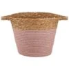 B&M Small Two Tone Wicker Basket - Pink -Home Accessories Shop 374392 small pink two tone basket