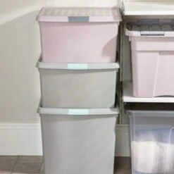 B&M Waffle Clip Box 25.5L - Blush -Home Accessories Shop 375471 blush 25 5l waffle clip box 6