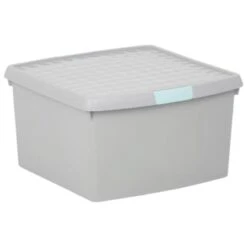 B&M Waffle Clip Box 25.5L - Grey -Home Accessories Shop 375472 grey 25 5l waffle clip box 2