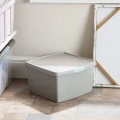 B&M Waffle Clip Box 25.5L - Grey -Home Accessories Shop 375472 grey 25 5l waffle clip box 4